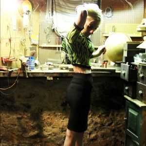 BETTIE BLUES One OA Kind Green Zebra TOP Blouse